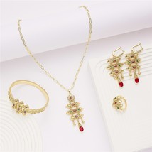 Sep hot selling accessory wedding jewelry set for women Green Decorative Stone   - £43.86 GBP