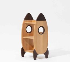 interoknack Rocket-Shaped Kids Bookshelf &amp; Storage Cabinet, Premium Natu... - $33,253.91 MXN