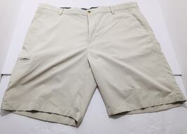 Greg Norman Golf Shorts Men's Light Tan Polyester Spandex Size 42 Made i... - $25.65