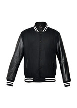 American Varsity Men Letterman College Wool  Jacket Genuine Leather Sleeve - £72.73 GBP