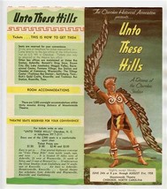 Unto These Hills Outdoor Summer Drama Brochure Cherokee North Carolina 1958 - £17.40 GBP