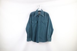 Vtg 70s Streetwear Mens Medium Faded Double Pocket Chamois Cloth Button Shirt - £42.63 GBP