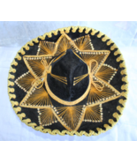 VTG Pigalle Mexican Mariachi Sombrero Childs XXXXXXX 20&quot; Hat Black Velve... - $51.41