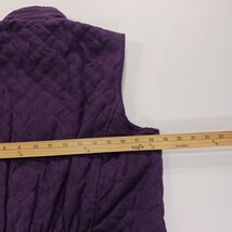 Outback Trading Co. Ladies Purple Microsuede Grand Prix Quilted Vest Size Small  image 7