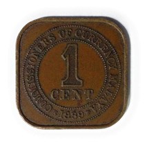Commissioners of Currency Malaya Large Cent King George 6 Bronze Metal C... - $22.85