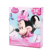 Disney Minnie Mouse Bowtique 28-Piece Lenticular Puzzle – Pink - £3.13 GBP