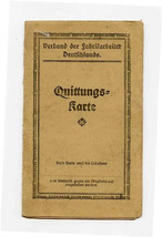 Quittungs Karte Receipt Card Stamps Germany 1921-22 Association Factory ... - £61.67 GBP