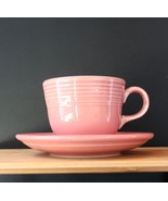 Vtg Homer Laughlin Fiesta Rose Cup and Saucer Retired USA Beautiful - $24.99