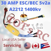 A2212 1400KV Motor 30A ESC 3s ESC DEANS | XT60 | rc plane heli drone FPV... - $278.35 MXN