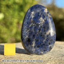 Dumortierite Palm Worry Stone - Genuine Spiritual Healing Crystal Mineral Stone - $28.66