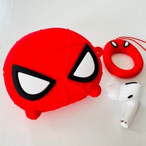 Apple AirPods Pro Case Spiderman Avengers Superhero Red Silicone Earphone Cover  - £10.42 GBP