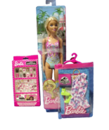 Barbie Doll 12 in Multicolor Barbie New Dress Boots Necklace Press on Nails - $21.95