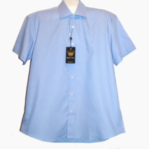 Bertigo White Blue Stripes Cotton Stylish Men&#39;s Shirt Size XL 5 - £58.39 GBP