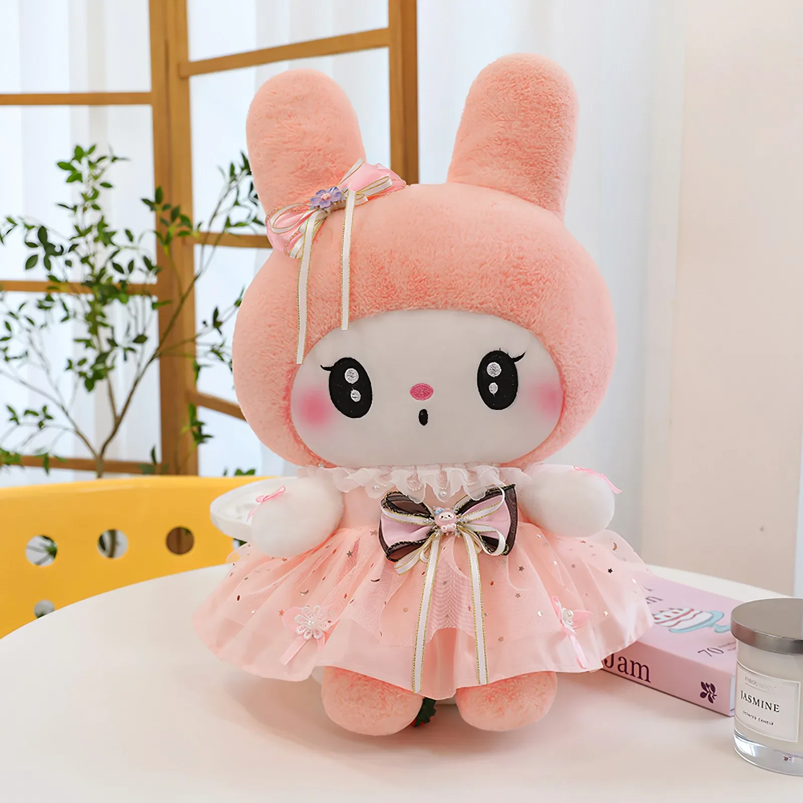 40cm Melody-A Cute Sanrio Kuromi Plush Toy Kawaii My Melody Couple Gauze Skirt S - £33.76 GBP