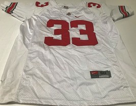 Ohio State Buckeyes #33 NCAA Big Ten Nike Swoosh Red White Embroidered J... - £42.25 GBP