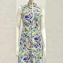 NWT Ladies IBKUL JACKIE Multicolor Sleeveless Mock Golf Tennis Dress XS S & XL  image 2