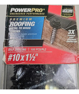 Power Pro Roofing Screws,#10x1-1/2 , Metal to Wood Black Heads 1 Pk Of 9... - $257.54 MXN