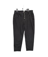 Satin Doll Women&#39;s 20 Stretch Black Denim Cropped Jeans, Stud Waist Butt... - €21,40 EUR