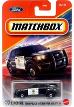Matchbox Ford Police Interceptor Utility, Black &amp; White, 1:64 Scale Diec... - $9.57