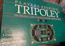TRIPOLEY card game Players Edition Cadaco 1989 Michigan Rummy Hearts Pok... - $29.69