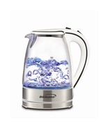 Brentwood 1.7L Tempered Glass Tea Kettle in White - $105.17 CAD