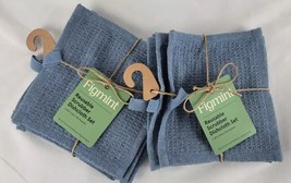 Figmint 8 Reusable Scrubber Dishcloths Dusty Blue 6&quot;x6&quot; Dish Cloths Clea... - $11.87