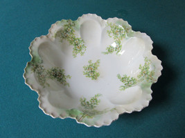 Rs Prussia White Dogwood Flowers Bouquet And Green Decor Dainty Shape DISH[*A5] - £138.48 GBP