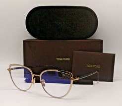 NEW TOM FORD TF 5741-B 028 POLISHED GOLD-HAVANA AUTHENTIC FRAME EYEGLASS... - $208.04