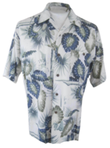 BOCA CLASSICS men Hawaiian ALOHA shirt L pit to pit 24 rayon cotton luau tropica - £11.09 GBP