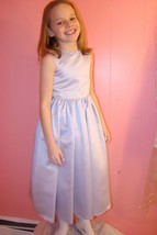 Cherish Apparel Flower Girl Dress #320 Size 6 Lavender Satin Beaded Neck... - £70.09 GBP