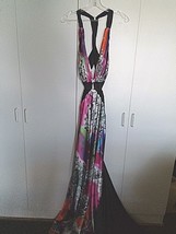 LA FEMME LADIES COLORFUL SLINKY PROM GOWN-CUT OUT SIDES/BACK/FRONT-8-WOR... - $871.23 MXN