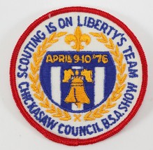 Vintage 1976 Liberty Team Chickasaw Council Show Insignia Boy Scouts BSA Patch - £9.19 GBP