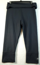 Zumba Activewear Leggings Women Size Large Black Knit Elastic Waist Logo... - $17.04