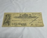Vintage 1913 First National Bank Of Cooperstown Check #2618 KG JD - $11.88