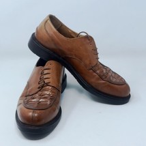 Johnston &amp; Murphy Passport Lace Up Woven Men&#39;s Brown Leather ITALY Shoe ... - $69.25