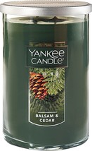 Yankee Candle Balsam &amp; Cedar Scented, Classic 22Oz Large Tumbler 2-Wick Candle, - £27.17 GBP