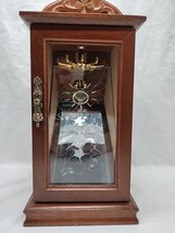 Vintage Wooden Jewelry Necklace Bracelet Box With Mirror 6&quot; X 5 1/2&quot; X 1... - $19.79