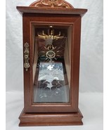 Vintage Wooden Jewelry Necklace Bracelet Box With Mirror 6&quot; X 5 1/2&quot; X 1... - €16,83 EUR