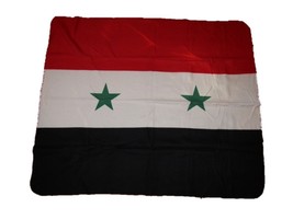 AES Syria Syrian Two Star Flag 50x60 Polar Fleece Blanket Throw - £14.14 GBP