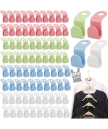 200 PCS Clothes Hanger Connector Hooks, 4 Colors Magic Hanger Hooks Heav... - $10.45+