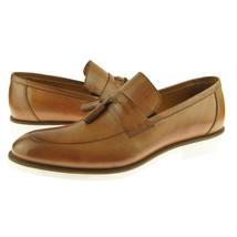 Alex D &quot;Scottsdale&quot; Tassel Loafer, Men&#39;s Dress/Casual Leather Shoes, Cognac - £82.56 GBP