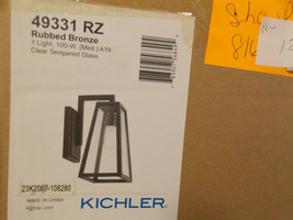 Kichler Lighting 49331RZ Delison Medium Outdoor Wall Lantern, Rubbed Bronze - £99.79 GBP