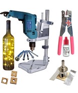 Glass Drilling Kit with Drill Stand Glass Cutter Glass Drill Wine Bottle... - $113.85