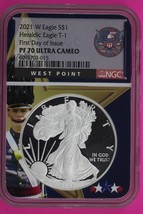 2021 W T1 PF 70 Silver Eagle West Point Mint NGC Certified Graded Authentic 649 - €115,31 EUR
