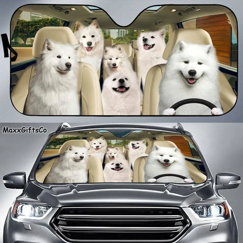 West High White Terrier Car  Shade, Dogs Windshield, Dogs Family , Dogs Car Acce - $87.14