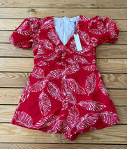 pinch NWT women’s short sleeve leaf romper Shorts size S red C7 - £11.29 GBP