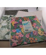 Vintage Gift Wrap Sheets 4 Packs 8.3 Square Ft Ea Hallmark Flowers Parro... - $14.50