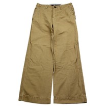 American Eagle Pants Mens 26 x 28 Brown Khaki Dress Slacks Uniform Boys ... - £15.48 GBP