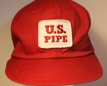 Vintage US Pipe Hat Cap Red K Brand Snapback  ba1 - £14.00 GBP