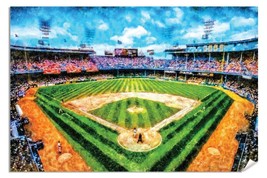 Old Tiger Stadium Detroit Tigers Baseball Field Ballpark 1MC1 Painting A... - $25.10+